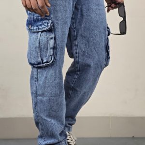 premium semi baggy cargo denim pants – স্টাইল ও আরামের পারফেক্ট কম্বো!