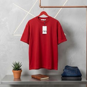 high quality drop shoulder dress in red