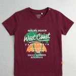 kids premium maroon sleeveless tank top malibu beach print