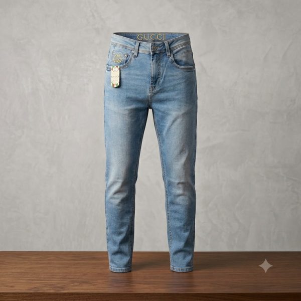 exclusive light aqua blue washed denim pants